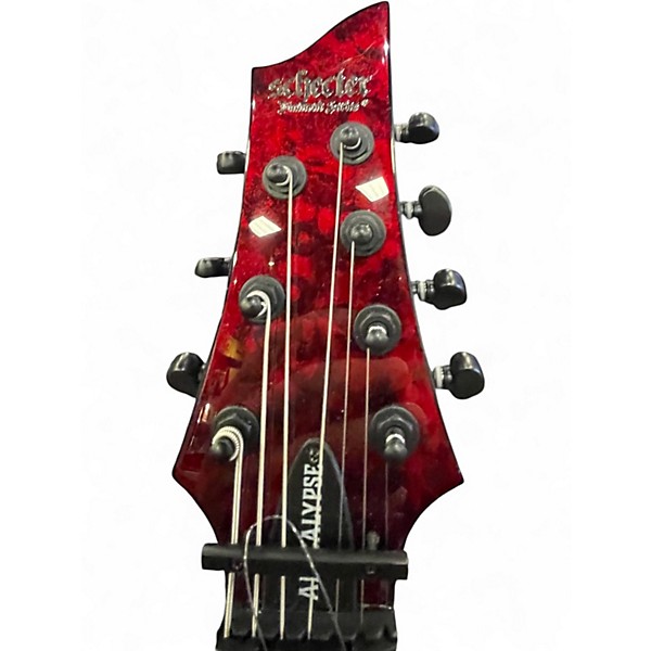 Used Schecter Guitar Research C7 Apocalypse MEGA DEATH RED OF DESTRUCTION AND DEATH Solid Body Electric Guitar