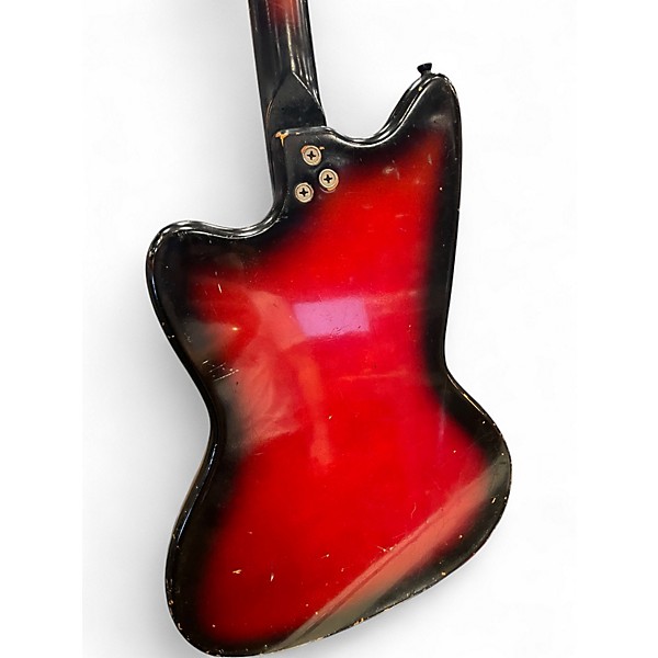 Vintage 1960s Silvertone Silhouette 3 Color Sunburst Solid Body Electric Guitar