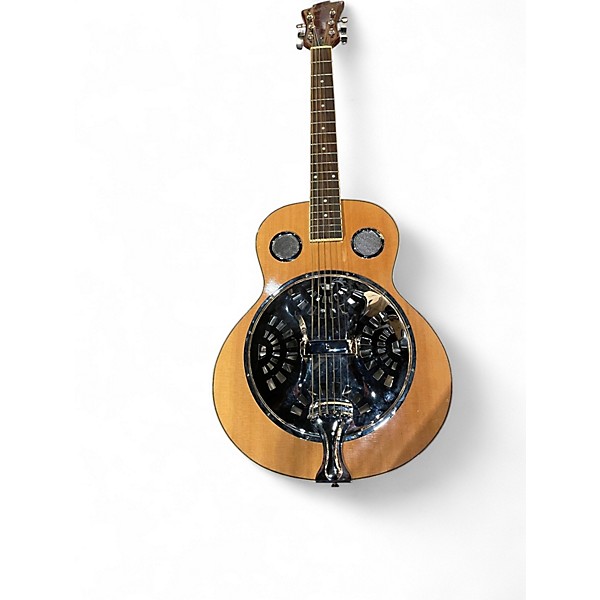 Used Galveston Steel Resonator Natural Acoustic Electric Guitar