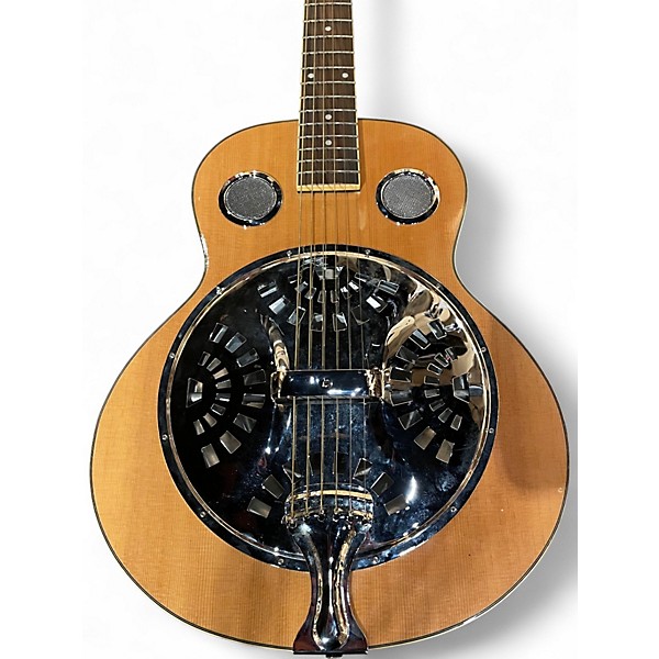 Used Galveston Steel Resonator Natural Acoustic Electric Guitar