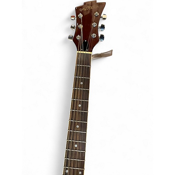 Used Galveston Steel Resonator Natural Acoustic Electric Guitar