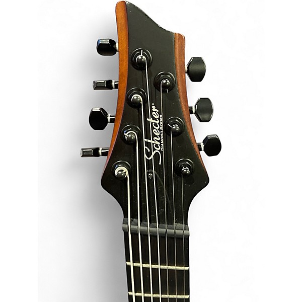 Used 2022 Schecter Guitar Research C-7 Multiscale Rob Scallon Satin Dark Roast Solid Body Electric Guitar