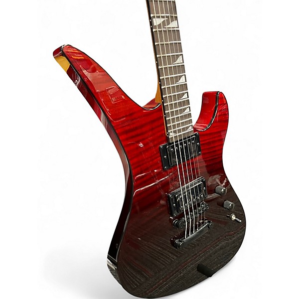 Used Schecter Guitar Research Avenger Standard Red to Black Fade Solid Body Electric Guitar