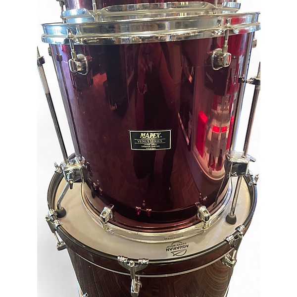 Vintage 1990s Mapex 5 Piece VENUS SERIES Midnight Wine Drum Kit