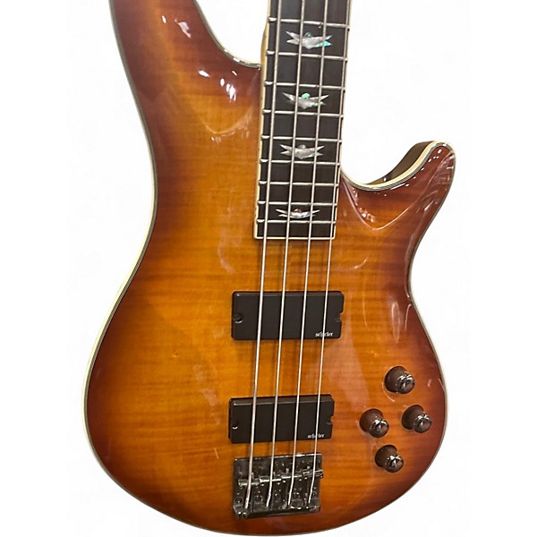 Used Schecter Guitar Research Omen Extreme 4 String 2 Color Sunburst Electric Bass Guitar