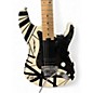 Used EVH Striped Series Frankie Black and White Solid Body Electric Guitar