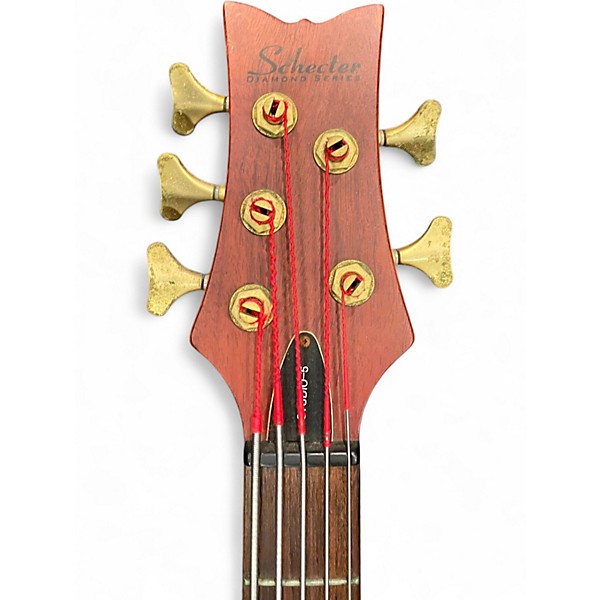 Used Schecter Guitar Research Stiletto Studio 5 String Honey Satin Electric Bass Guitar