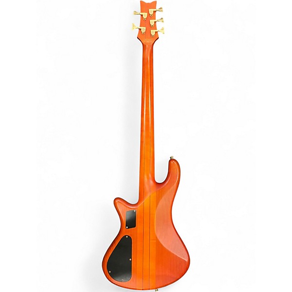 Used Schecter Guitar Research Stiletto Studio 5 String Honey Satin Electric Bass Guitar
