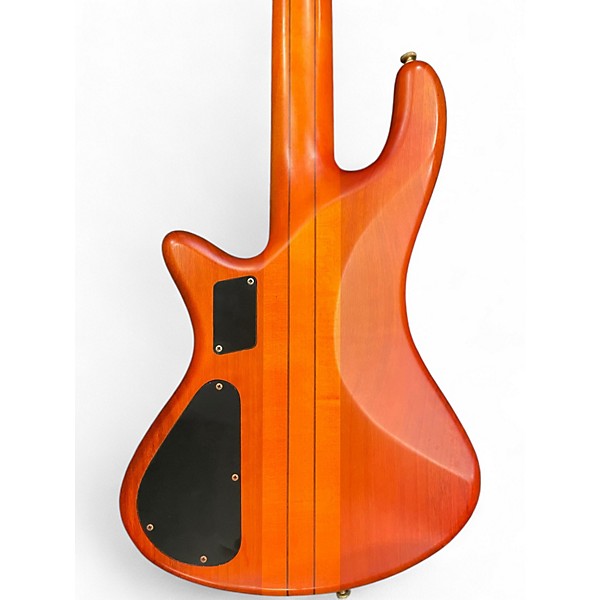 Used Schecter Guitar Research Stiletto Studio 5 String Honey Satin Electric Bass Guitar