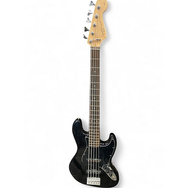 Used Squier Affinity Jazz Bass Black Electric Bass Guitar Black