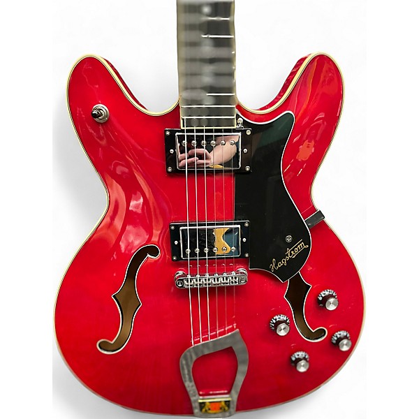 Used Hagstrom Viking  Wild Cherry Transparent Hollow Body Electric Guitar