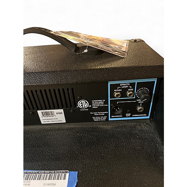 Used Acoustic AG60 60W 2X8 Acoustic Guitar Combo Amp