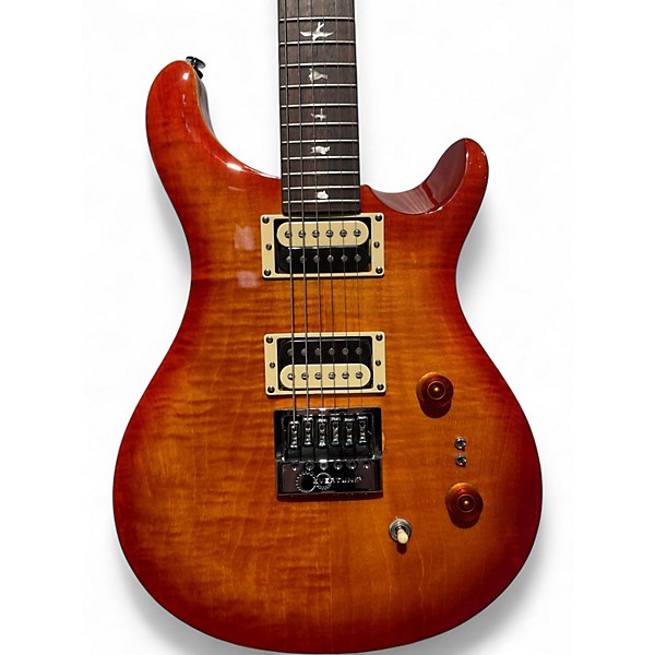 Used PRS SE Custom 24 Amber Solid Body Electric Guitar