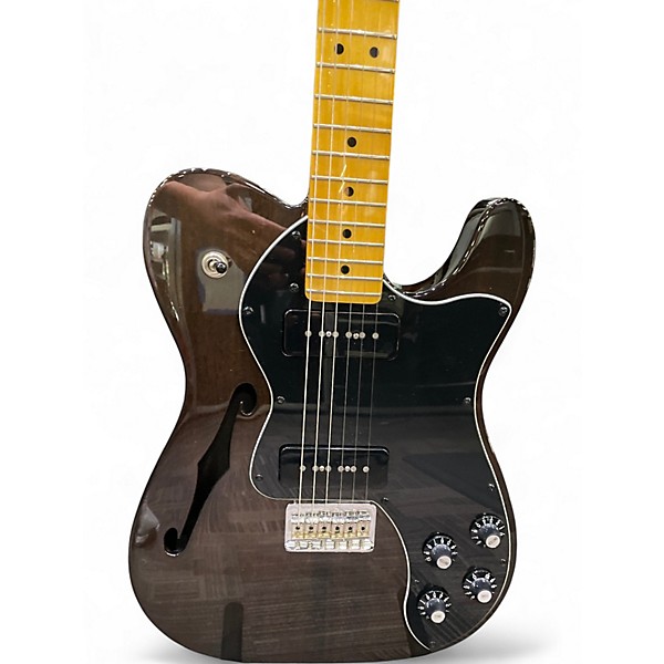 Used Fender Modern Player Telecaster Thinline Deluxe Natural Hollow Body Electric Guitar