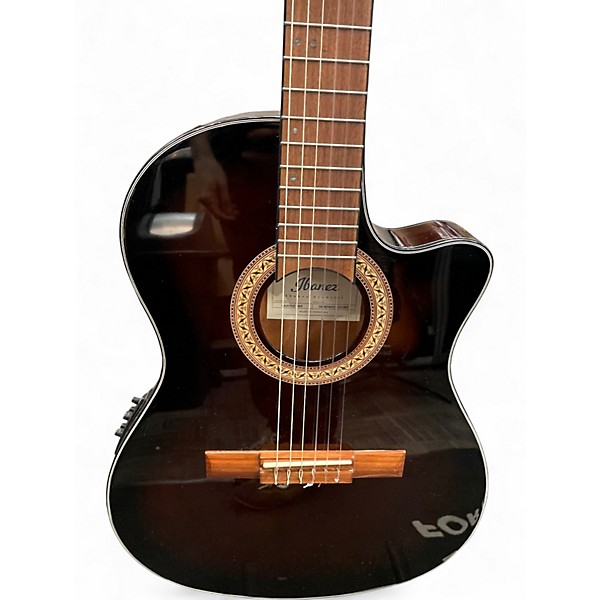 Used Ibanez GA35TCE DARK VIOLIN BURST Classical Acoustic Electric Guitar