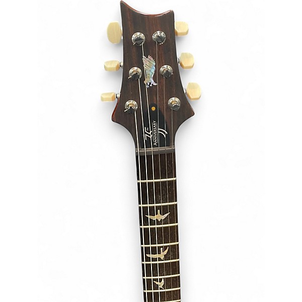 Used PRS CUSTOM 24 75TH ANNIVERSARY 10 TOP ARTIST PACKAGE Amber Solid Body Electric Guitar