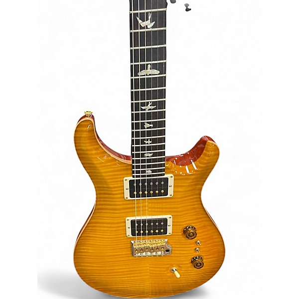 Used PRS CUSTOM 24 75TH ANNIVERSARY 10 TOP ARTIST PACKAGE Amber Solid Body Electric Guitar