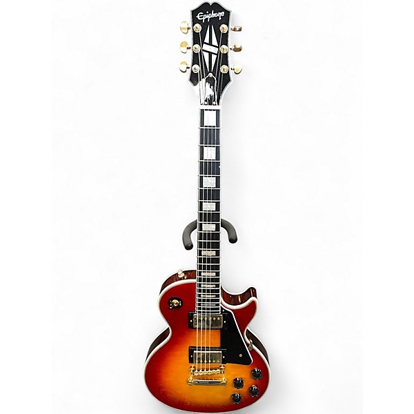 Used Epiphone Les Paul Custom Cherry Sunburst Solid Body Electric Guitar