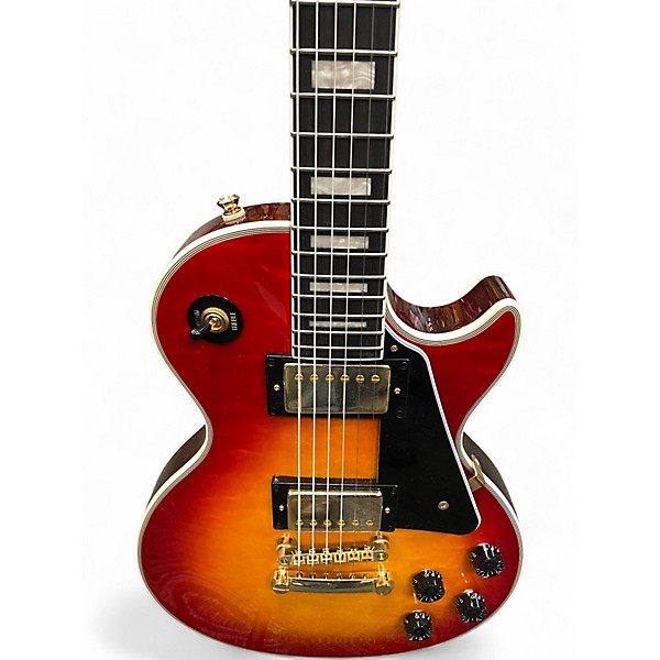 Used Epiphone Les Paul Custom Cherry Sunburst Solid Body Electric Guitar