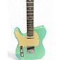 Used Sawtooth SINGLE CUT LEFT HANDED GREEN Solid Body Electric Guitar