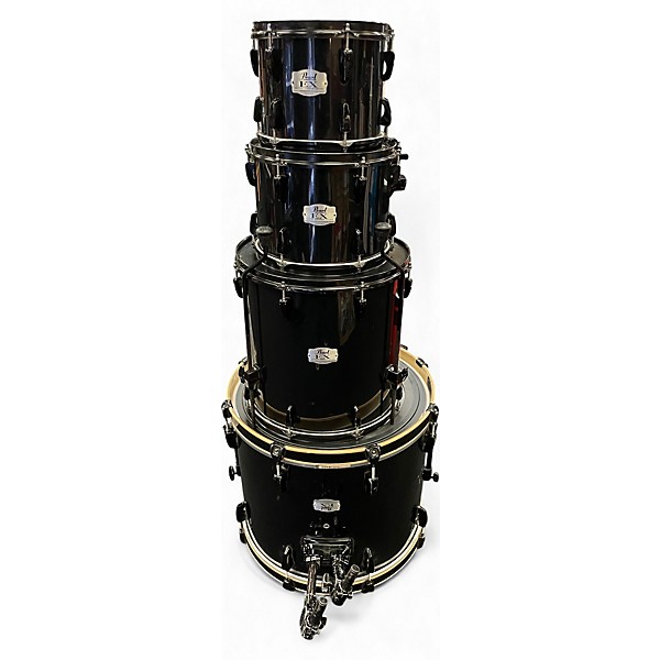 Used Pearl 4 Piece Export Black Drum Kit