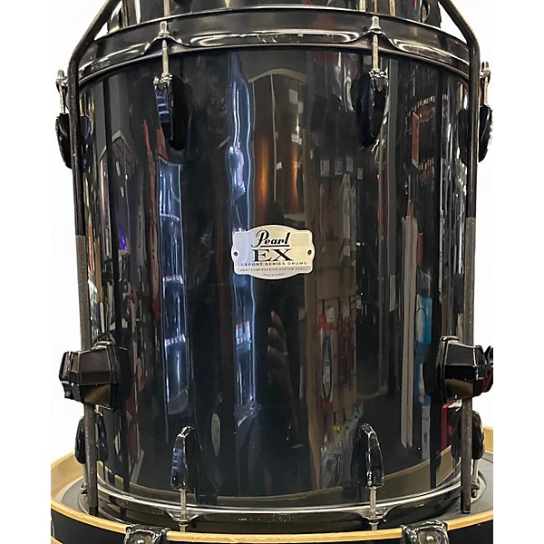 Used Pearl 4 Piece Export Black Drum Kit
