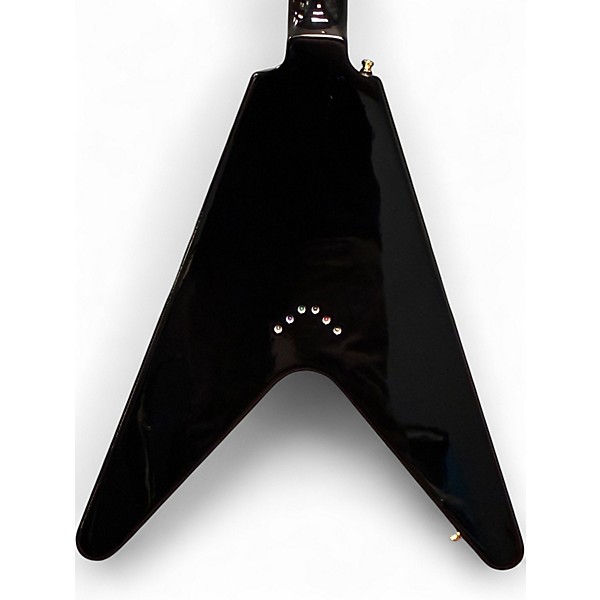 Used 2025 Gibson Flying V Custom Ebony Solid Body Electric Guitar