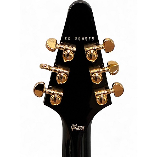 Used 2025 Gibson Flying V Custom Ebony Solid Body Electric Guitar