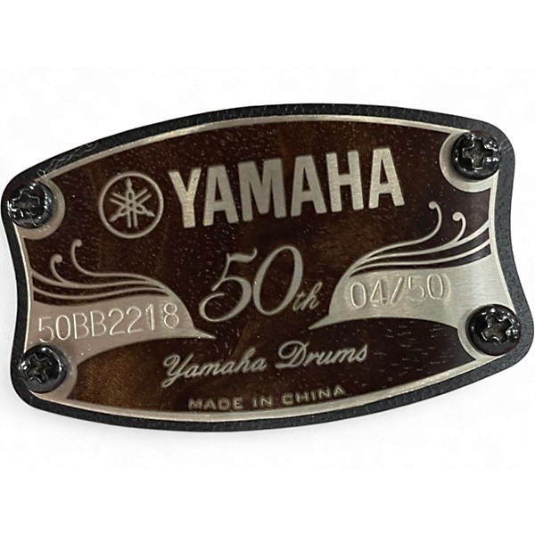 Used 2017 Yamaha 5 Piece 50th Anniversary 5-Piece Birdseye Maple Shell Pack Amber Sunburst Drum Kit