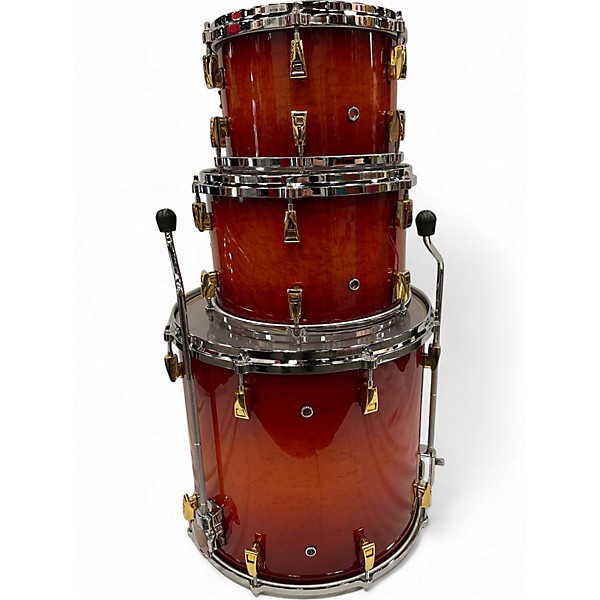 Used 2017 Yamaha 5 Piece 50th Anniversary 5-Piece Birdseye Maple Shell Pack Amber Sunburst Drum Kit