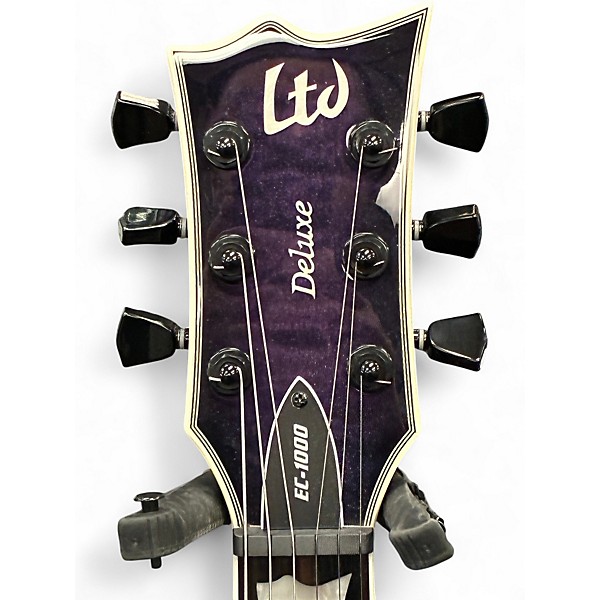 Used ESP LTD EC1000 Deluxe See Thru Purple Solid Body Electric Guitar