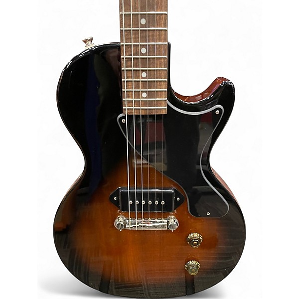 Used 2021 Epiphone les paul jr Vintage Sunburst Solid Body Electric Guitar