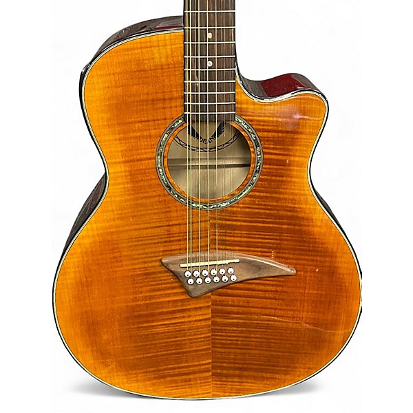 Used Dean EFM12 FTGE Tigers Eye 12 String Acoustic Electric Guitar