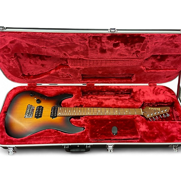 Used 2020 Ibanez AZ2402L Tri Fade Burst Solid Body Electric Guitar