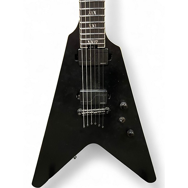 Used Schecter Guitar Research V1 SLS ELITE EVIL TWIN Satin Black Solid Body Electric Guitar