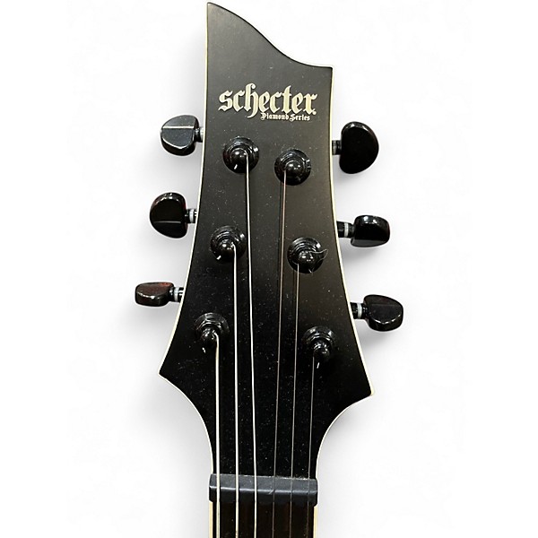 Used Schecter Guitar Research V1 SLS ELITE EVIL TWIN Satin Black Solid Body Electric Guitar