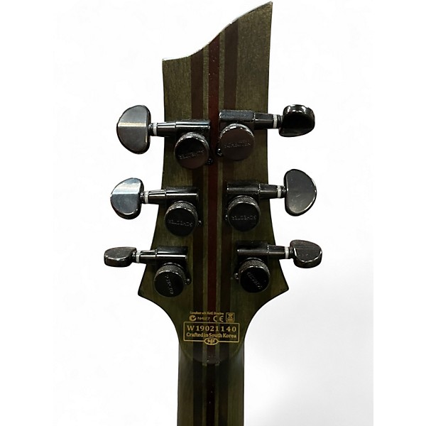 Used Schecter Guitar Research V1 SLS ELITE EVIL TWIN Satin Black Solid Body Electric Guitar