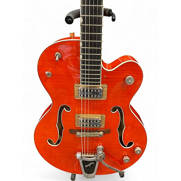 Used Gretsch Guitars G6120SSU Brian Setzer Signature Orange Hollow Body Electric Guitar