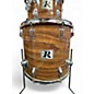 Used Rogers 4 Piece "Londoner" Butcher Block Koa Drum Kit