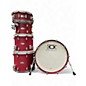 Used DrumCraft 5 Piece Custom Satin Red Drum Kit thumbnail