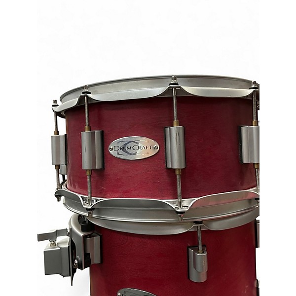 Used DrumCraft 5 Piece Custom Satin Red Drum Kit