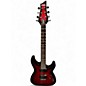 Used Schecter Guitar Research Demon 6 Trans Crimson Red Solid Body Electric Guitar thumbnail