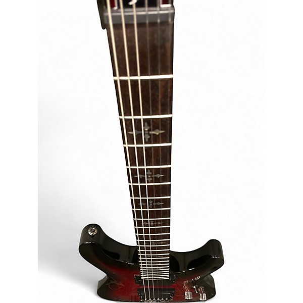 Used Schecter Guitar Research Demon 6 Trans Crimson Red Solid Body Electric Guitar