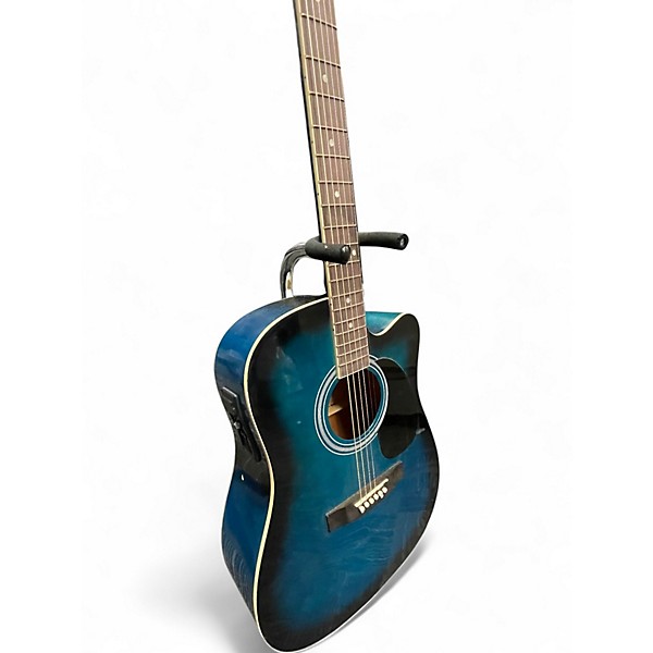 Used Audster G41CEQ Blue Acoustic Electric Guitar