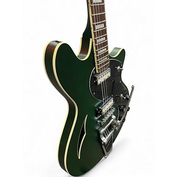 Used Schecter TS/H-1B Apple Green Hollow Body Electric Guitar