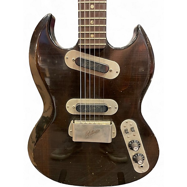 Vintage 1970s Gibson SG200 Walnut Solid Body Electric Guitar