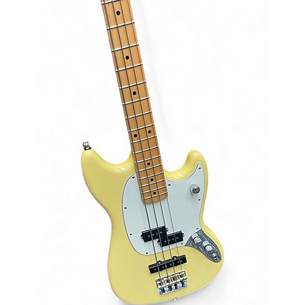 Used Fender Bass Player II Mustang Hialeah Yellow Electric Bass Guitar