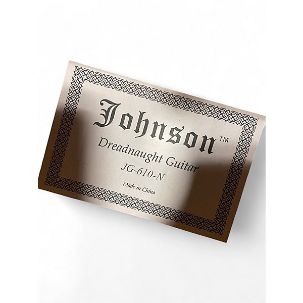 Used Johnson JG610N Natural Acoustic Guitar