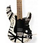 Used EVH Striped Series 78' Eruption Black and White Stripes Solid Body Electric Guitar