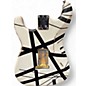 Used EVH Striped Series 78' Eruption Black and White Stripes Solid Body Electric Guitar